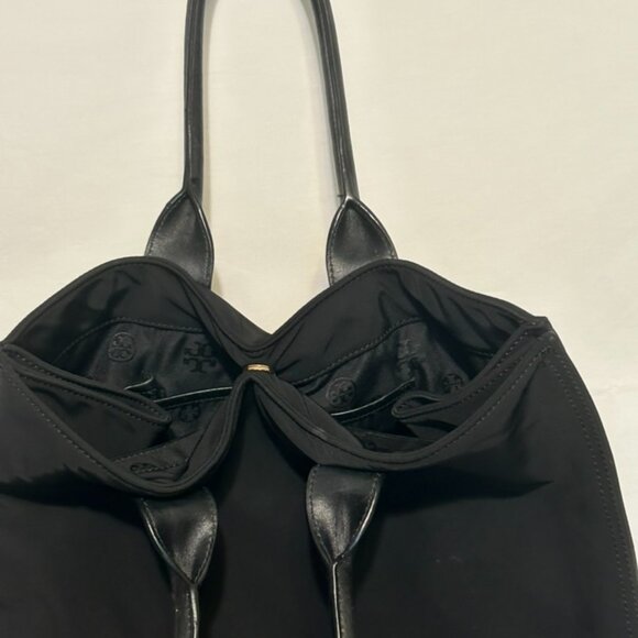 Stunning! ~ TORY BURCH Large Ball Stud Tote Bag PUP Solid Color - Picture 4 of 14